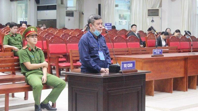 Bị cáo Ngô Văn Thụy tại tòa, sáng 11/11.
