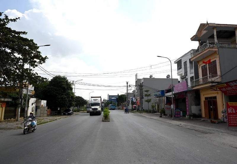 Hạ tầng giao thông nông thôn tại xã Kim Hoa, huyện Mê Linh. (Ảnh Duy Linh)