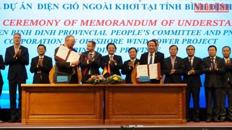 Quang cảnh hội nghị xúc tiến đầu tư doanh nghiệp Đức vào Bình Định. 