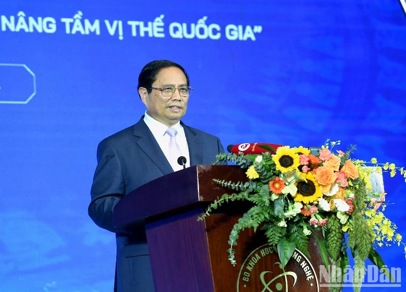 Thủ tướng Phạm Minh Chính phát biểu tại Ngày Khoa học và Công nghệ Việt Nam.