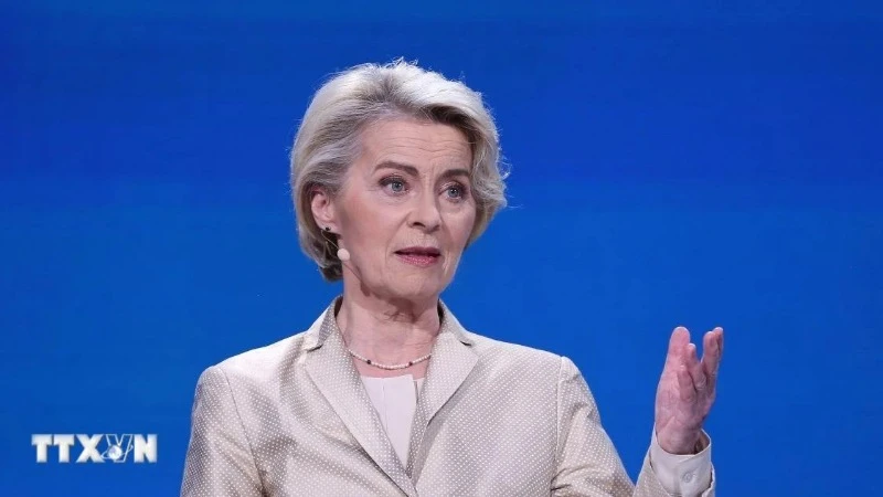 Chủ tịch Ủy ban châu Âu (EC) Ursula von der Leyen. ̣̣(Ảnh: THX/TTXVN) 