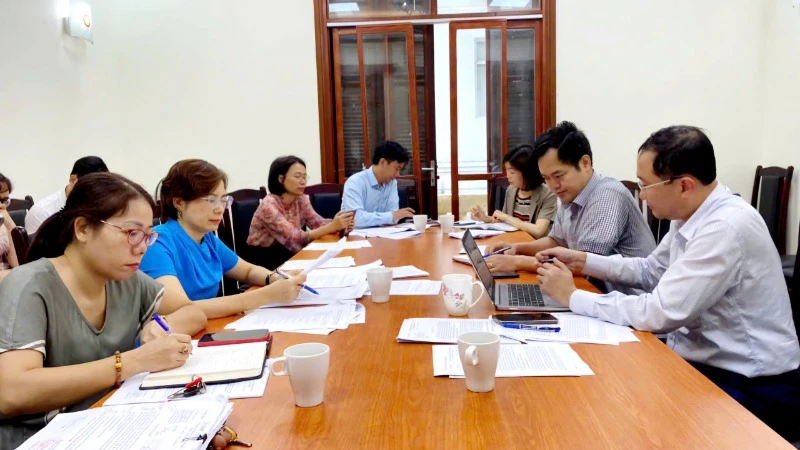 Tổ công tác của Bộ Tư pháp về nghiên cứu, đề xuất sửa đổi, bổ sung một số điều của Hiến pháp năm 2013. (Ảnh: TH)