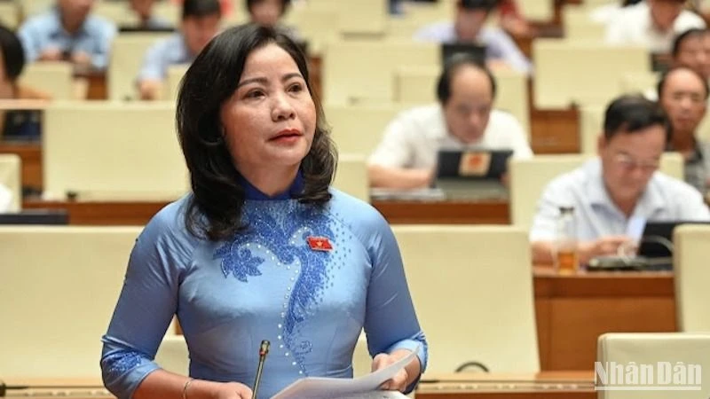 Đại biểu Nguyễn Thị Thu Nguyệt (Đoàn Đắk Lắk). (Ảnh: BÙI GIANG)