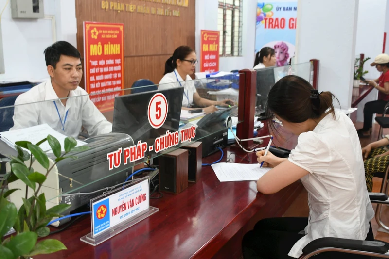 Xã Xuân Cẩm, huyện Hiệp Hòa (Bắc Giang) tích cực thực hiện các biện pháp, phục vụ tốt người dân. Ảnh: DIÊN KHÁNH