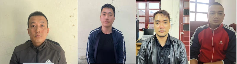 Nhóm đối tượng cho vay lãi nặng tại cơ quan Công an.