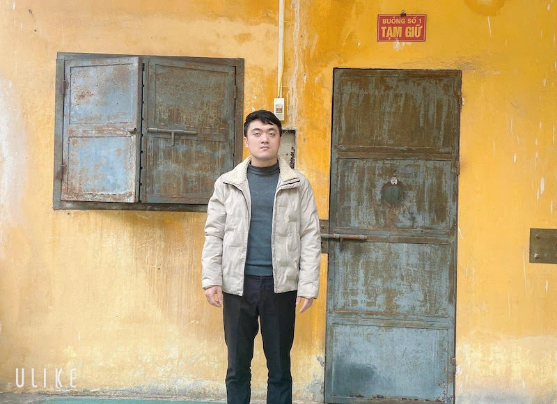 Đối tượng Giang tại cơ quan Công an.