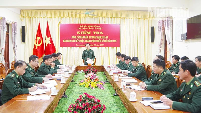 Đại tá Đỗ Hiệp Thắng, Phó Cục trưởng Cục Hậu cần-Kỹ thuật Bộ đội Biên phòng kết luận công tác kiểm tra.