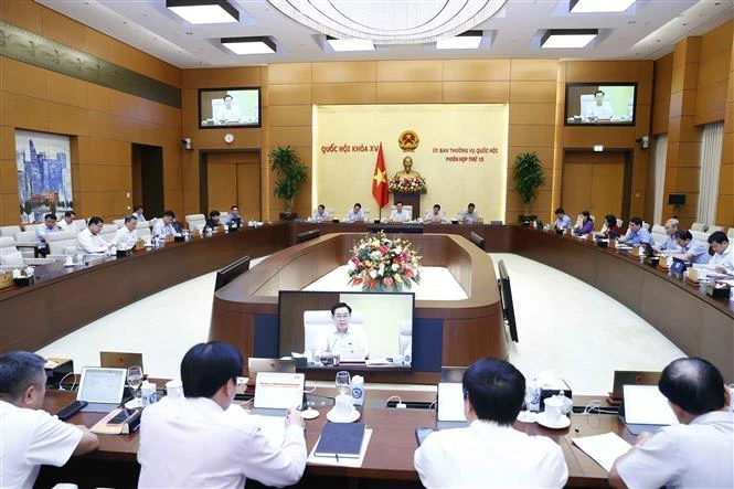 Quang cảnh một phiên họp của Ủy ban Thường vụ Quốc hội, sáng 12/7/2022. (Ảnh: Doãn Tấn/TTXVN)