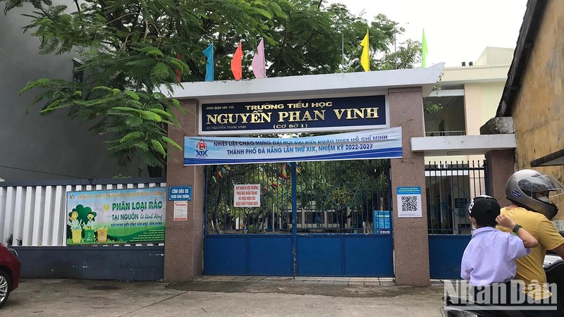 Trường tiểu học nơi nghi xảy ra vụ bạo hành của cô giáo đối với học sinh lớp 1.