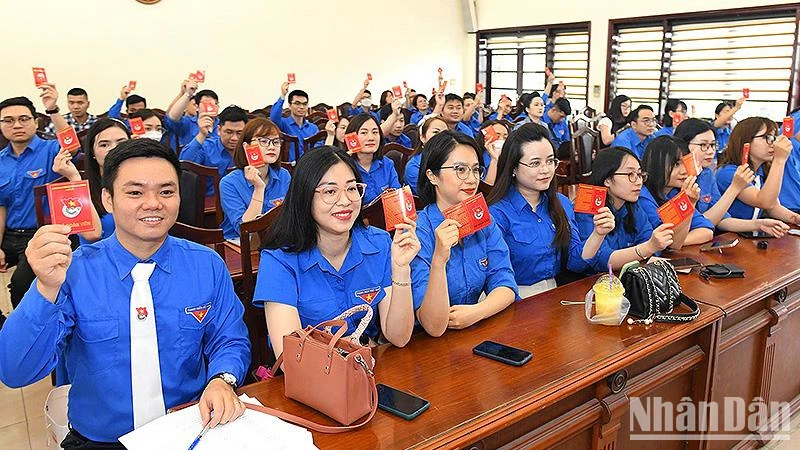 Đoàn viên tham gia Đại hội đại biểu Đoàn thanh niên Báo Nhân Dân lần thứ 27, nhiệm kỳ 2022-2027.