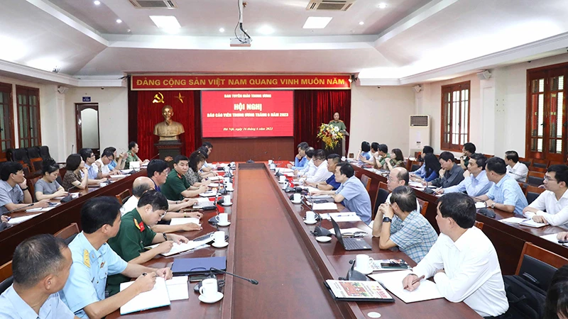 Quang cảnh hội nghị tại Ban Tuyên giáo Trung ương.