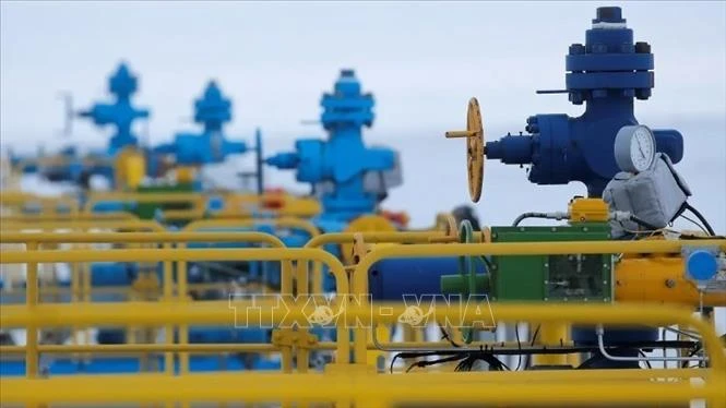 Toàn cảnh giếng khí đốt Bovanenkovo thuộc sở hữu của Tập đoàn Gazprom (Nga) ở bán đảo Yamal. (Ảnh: Reuters/TTXVN)
