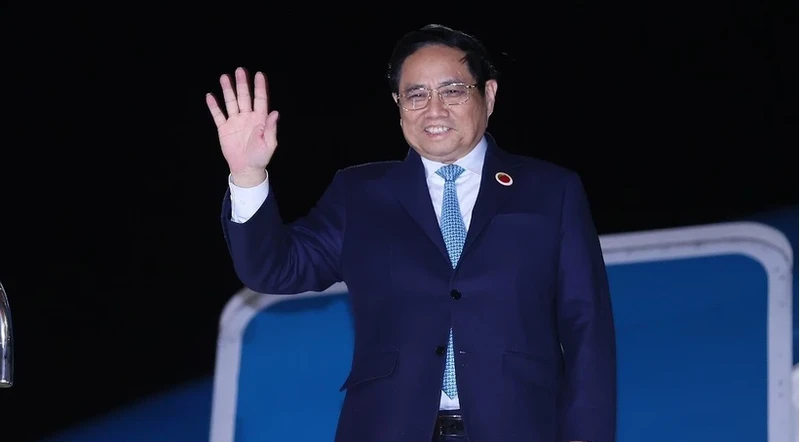 Thủ tướng Phạm Minh Chính rời Tokyo, kết thúc chuyến tham dự Hội nghị Cấp cao Kỷ niệm 50 năm quan hệ ASEAN-Nhật Bản và các hoạt động song phương. (Ảnh: TTXVN)