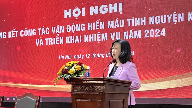 Bộ trưởng Y tế Đào Hồng Lan phát biểu tại Hội nghị.