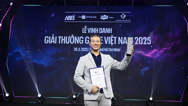 VNGGames vinh dự nhận giải Nhà phát hành game xuất sắc 3 năm liên tiếp. (Ảnh: VNG)