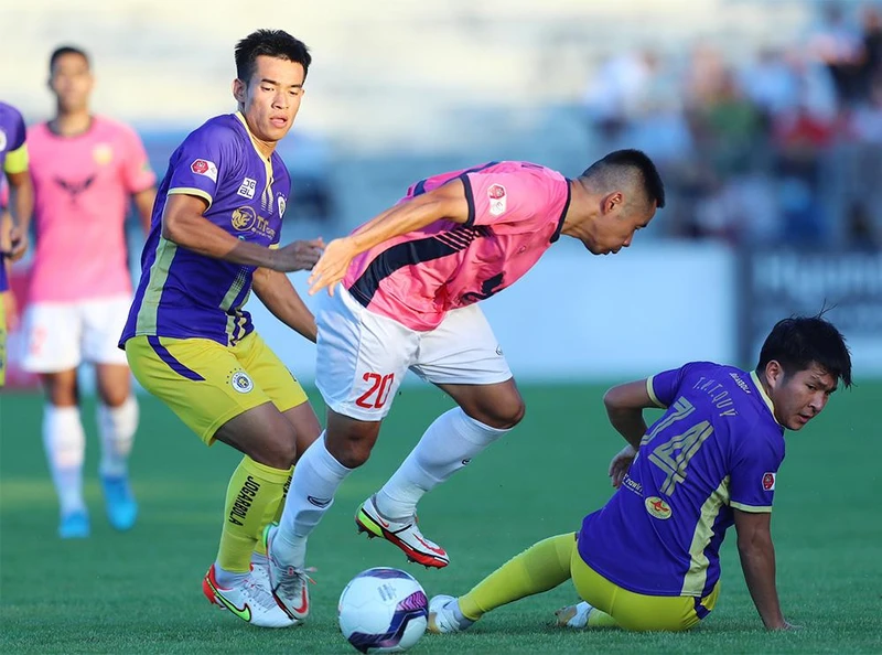CLB Hà Nội hướng tới ngôi vị cao nhất V-League 2022. (Ảnh: VPF)