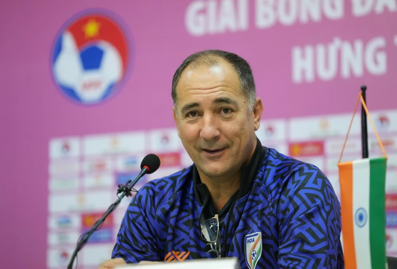 Huấn luyện viên Igor Stimac tại cuộc họp báo sáng 21/9. (Ảnh: Hữu Khoa)