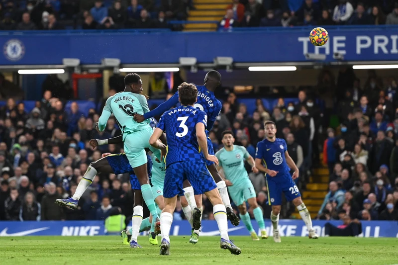 Danny Welbeck gỡ hòa cho Brighton trong trận đấu vòng 20 Premier League mùa giải 2021-2022 ngày 30/12/2021. (Ảnh: Premier League)
