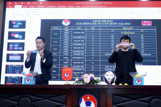 Bốc thăm và xếp lịch giải bóng đá nữ Cúp Quốc gia 2023. (Ảnh: VFF)