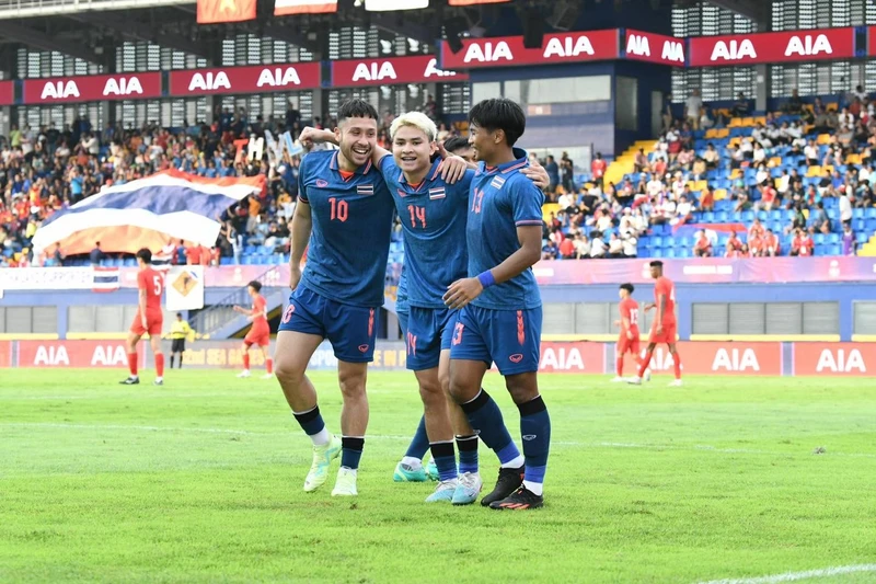 U22 Thái Lan có chiến thắng vất vả trước U22 Malaysia. (Ảnh: FAT)