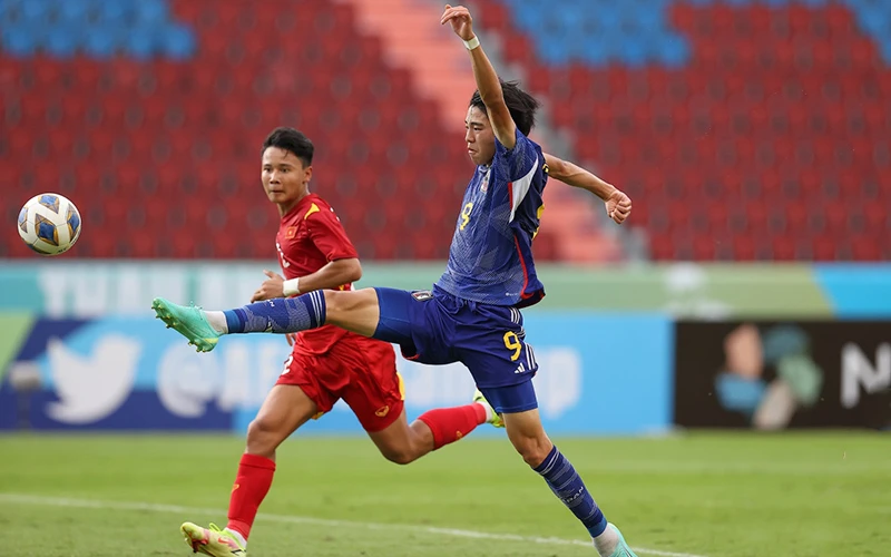 U17 Nhật Bản thể hiện sức mạnh vượt trội. (Ảnh: AFC)