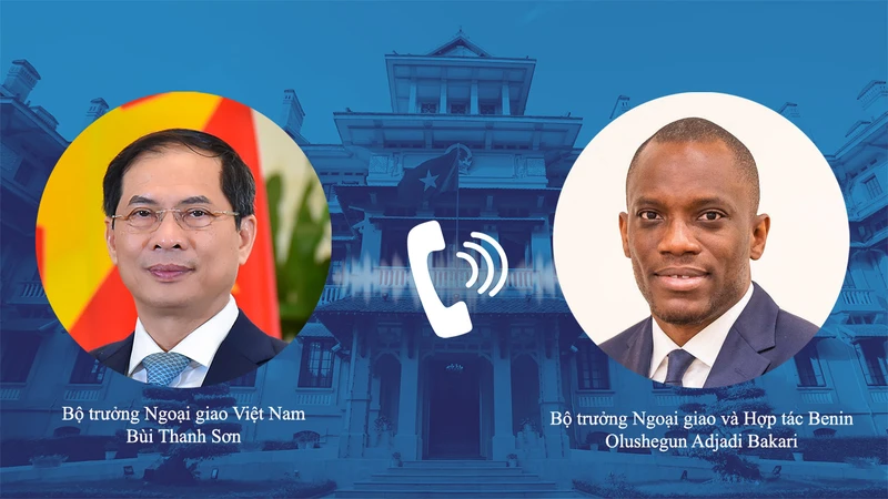 Bộ trưởng Bùi Thanh Sơn điện đàm với Bộ trưởng Ngoại giao và Hợp tác Cộng hòa Benin Olushegun Adjadi Bakari