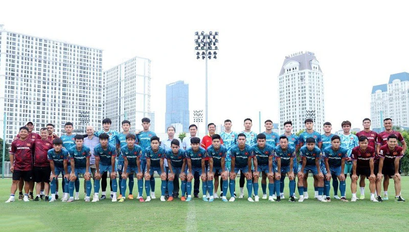 Đội tuyển bóng đá nam Olympic Việt Nam đón thêm nhân sự mới. (Ảnh: VFF)