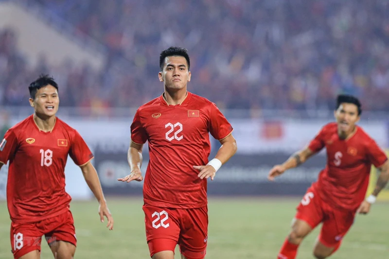 Đội tuyển Việt Nam sẽ có 3 trận giao hữu chất lượng trong dịp FIFA Days tháng 10/2023, hướng tới Vòng loại thứ hai FIFA World Cup 2026 khu vực châu Á. (Ảnh: Hoàng Linh)
