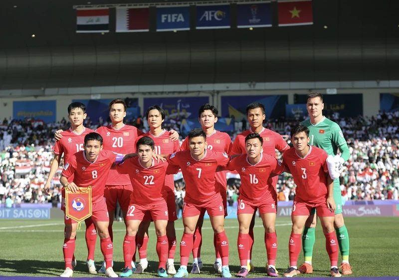Đội tuyển Việt Nam tại Vòng chung kết Asian Cup 2023 diễn ra tại Qatar. (Ảnh: VFF)