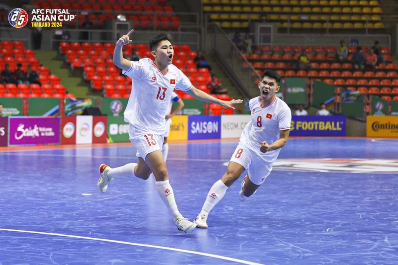Gia Hưng ghi bàn thắng duy nhất. (Ảnh: AFC)