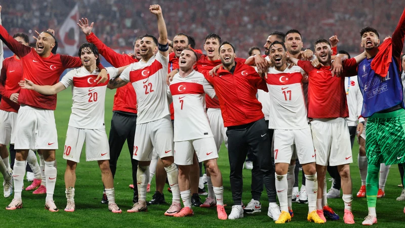 Thổ Nhĩ Kỳ là đội bóng cuối cùng giành vé vào vòng tứ kết. (Ảnh: UEFA)