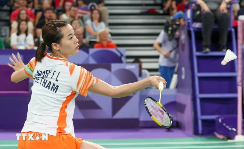 Nguyễn Thùy Linh dừng bước tại vòng bảng Olympic Paris 2024. (Ảnh: Hoàng Linh/TTXVN)