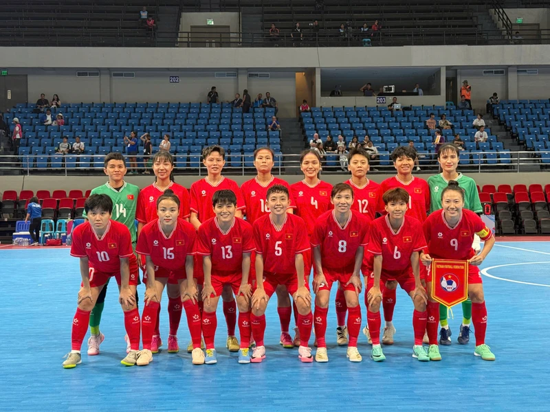 Đội tuyển futsal nữ Việt Nam xuất sắc giành quyền vào chung kết. (Ảnh: VFF)