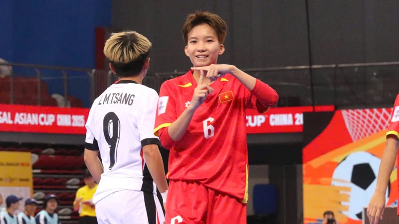 Đội tuyển futsal nữ Việt Nam khởi đầu thuận lợi. (Ảnh: VFF)