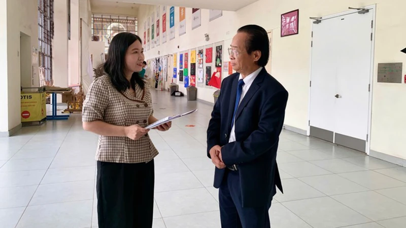 Phó Chủ tịch Hội Hữu nghị và Hợp tác Việt Nam-Pháp, Nguyễn Lân Trung. (Ảnh: Minh Hạnh)
