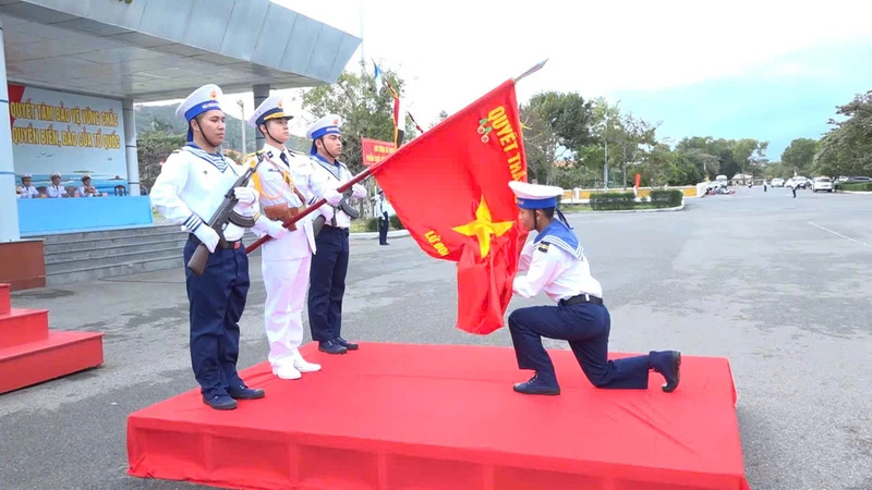 Chiến sĩ tuyên thệ. (Ảnh: CTV HQ) 