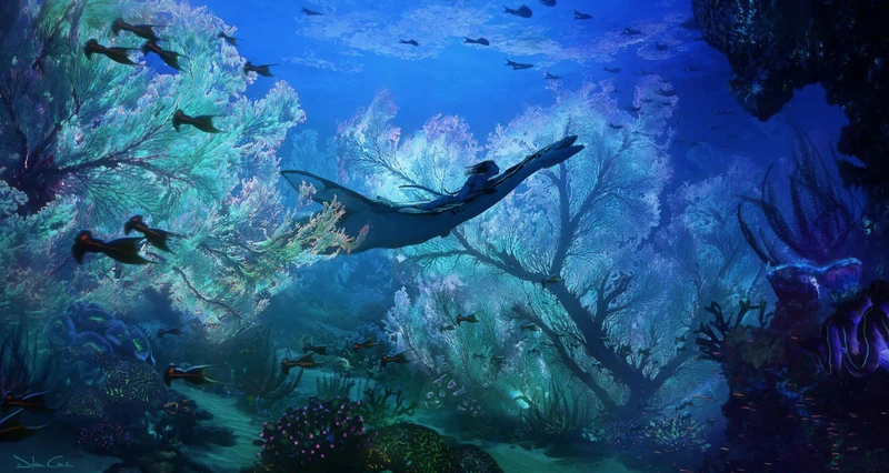Cảnh trong phim Avatar: The Way of Water. 
