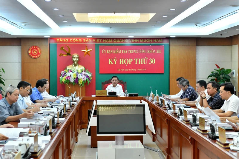 Quang cảnh Kỳ họp thứ 30, Ủy ban Kiểm tra Trung ương. Ảnh: ĐĂNG KHOA