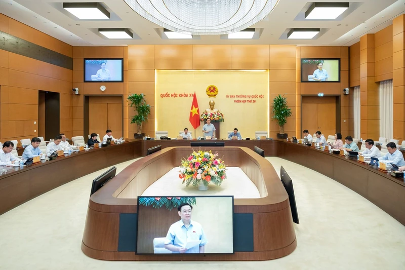 Quang cảnh Phiên họp thứ 26 của Ủy ban Thường vụ Quốc hội.