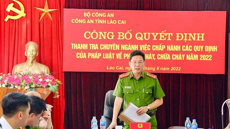 Công an Lào Cai sẽ tiến hành thanh tra 38 đơn vị về chấp hành pháp luật phòng cháy, chữa cháy.
