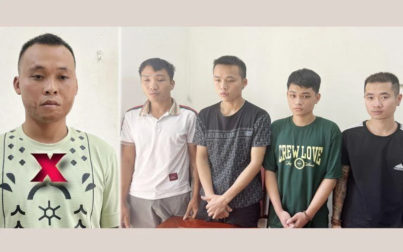 Vũ Văn Quỳnh (X) cùng các đối tượng có hành vi bắt giữ người trái pháp luật bị khởi tố.