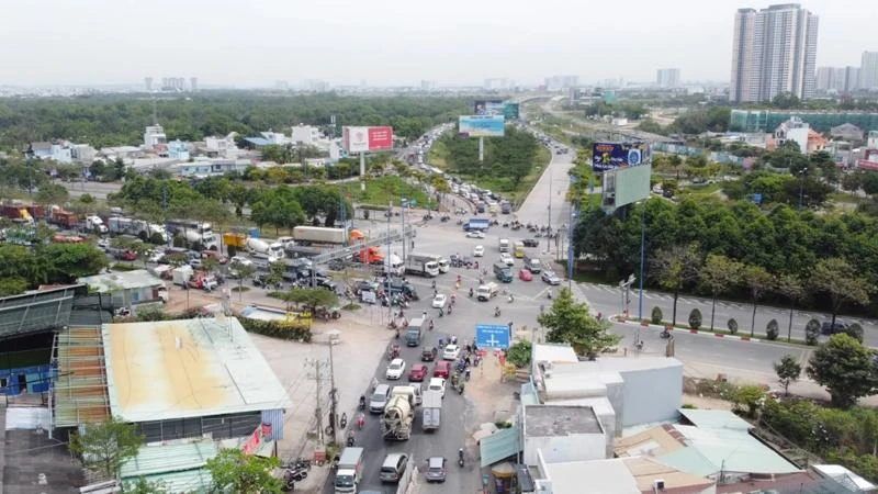 Nút giao thông An Phú (thành phố Thủ Đức) được bố trí vốn 375 tỷ đồng. (Ảnh: QUANG QUÝ)