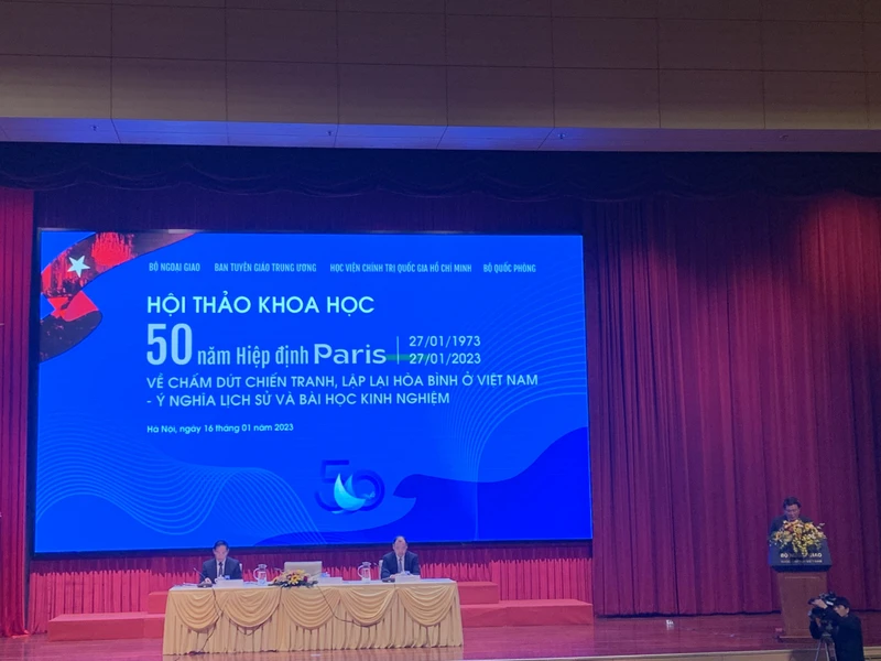 Hội thảo khoa học kỷ niệm 50 năm Hiệp định Paris.