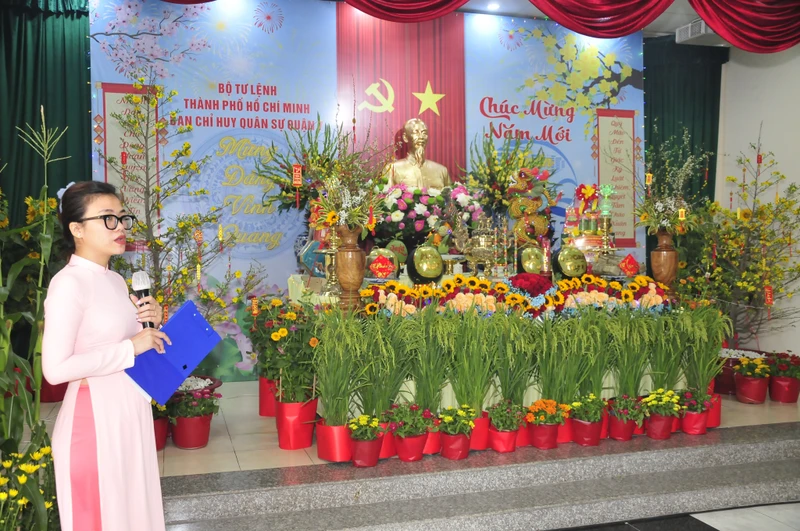 Phần thi thuyết trình của Ban chỉ huy Quân sự quận 7.