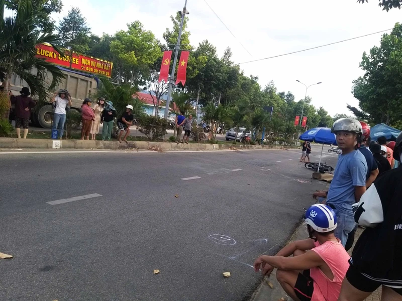 Hiện trường vụ tai nạn.