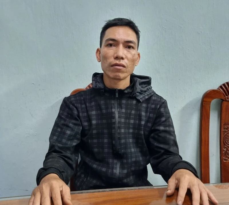 Đối tượng Nguyễn Duy Khương tại cơ quan Công an.