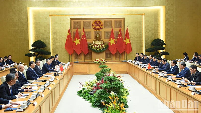 Thủ tướng Phạm Minh Chính hội kiến Tổng Bí thư, Chủ tịch Trung Quốc Tập Cận Bình.