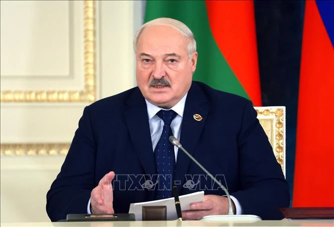 Tổng thống Belarus Alexander Lukashenko tại cuộc họp ở Saint Petersburg, Nga ngày 29/1/2024. (Ảnh: AFP/TTXVN)