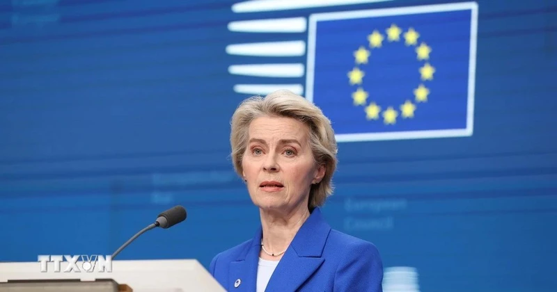 Chủ tịch Ủy ban châu Âu Ursula von der Leyen. (Nguồn: THX/TTXVN)