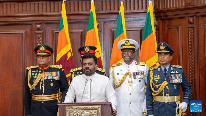Tổng thống Sri Lanka Anura Kumara Dissanayake. (Ảnh: Xinhua)